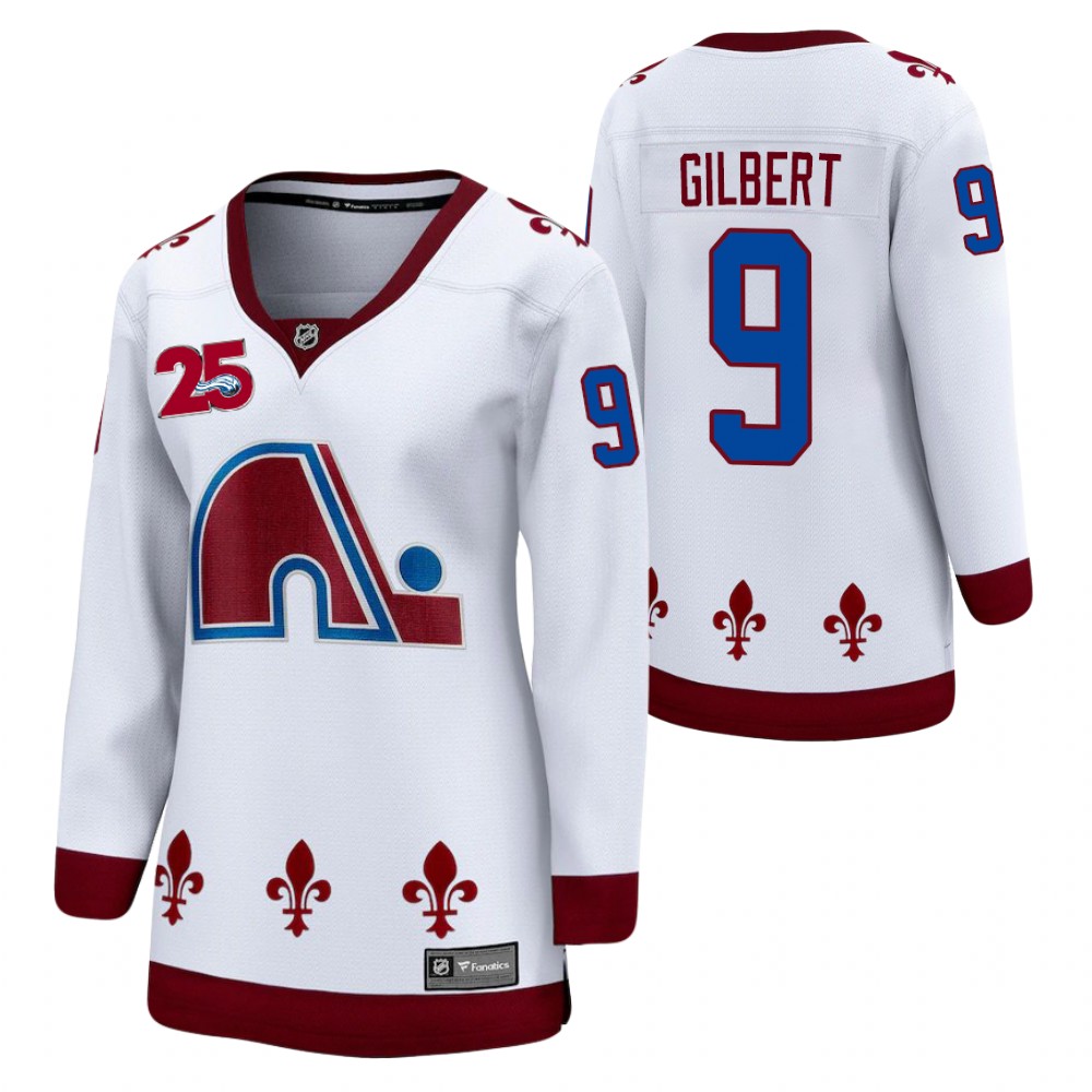 Dennis Gilbert Colorado Avalanche Reverse Retro White Women's Jersey 25th Anniversary