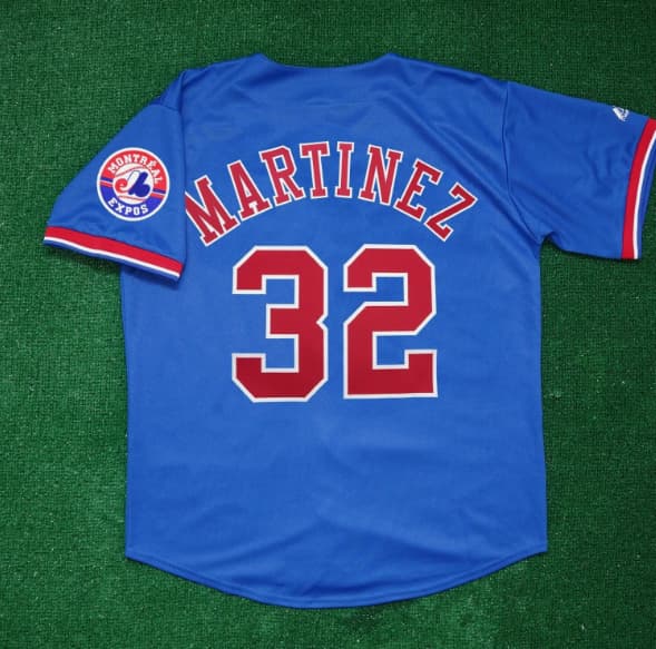 Dennis Martinez Montreal Expos Alternate    Team Patch Blue Jersey
