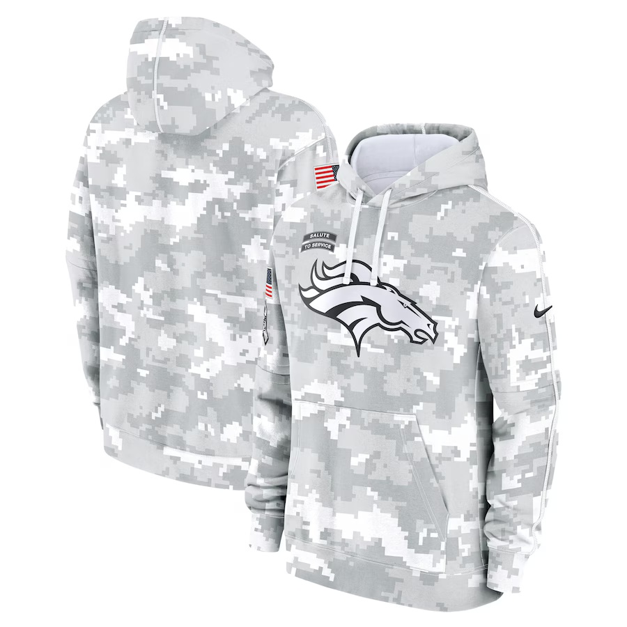 Denver  Broncos 2025  Salute to Service  Limited Football Stitched hoodie Jersey