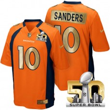 Denver Broncos #10 Emmanuel Sanders Orange Super Bowl 50 Special Edition Jersey