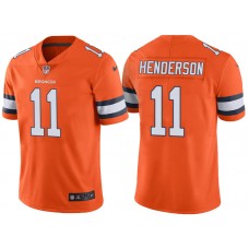 Denver Broncos #11 Carlos Henderson Orange Vapor Untouchable Color Rush Limited Jersey