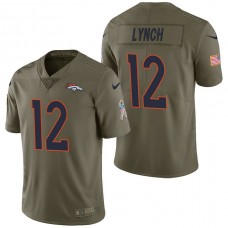 Denver Broncos #12 Paxton Lynch Olive 2017 Salute to Service Limited Jersey