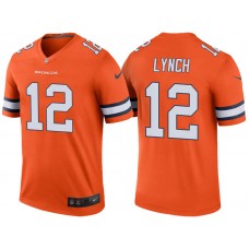 Denver Broncos #12 Paxton Lynch Orange Color Rush Legend Jersey