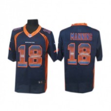 Denver Broncos #18 Peyton Manning Navy Blue Fashion Strobe Jersey