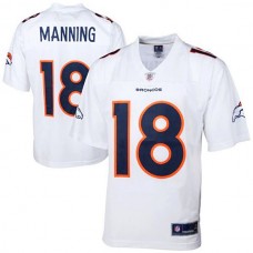 Denver Broncos #18 Peyton Manning Pro Line White Player Jersey