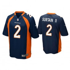 Denver Broncos #2 Patrick Surtain II Navy 2021 NFL Draft Game Jersey