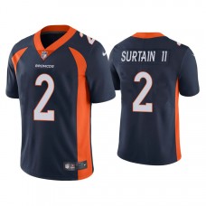 Denver Broncos #2 Patrick Surtain II Navy 2021 NFL Draft Vapor Limited Jersey
