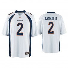Denver Broncos #2 Patrick Surtain II White 2021 NFL Draft Game Jersey