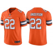 Denver Broncos #22 C.J. Anderson Orange Color Rush Limited Jersey