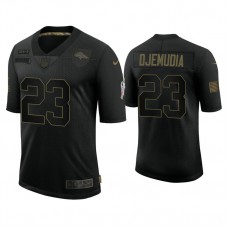 Denver Broncos #23 Michael Ojemudia Black 2020 Salute to Service Limited Jersey