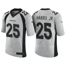 Denver Broncos #25 Chris Harris Jr 2016 Gridiron Gray II Limited Jersey
