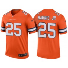 Denver Broncos #25 Chris Harris Jr Orange Color Rush Legend Jersey