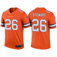 Denver Broncos #26 Darian Stewart Orange Color Rush Legend Jersey