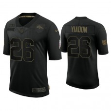 Denver Broncos #26 Isaac Yiadom Black 2020 Salute to Service Limited Jersey