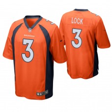 Denver Broncos #3 Drew Lock 2019 NFL Draft Orange Game Jersey
