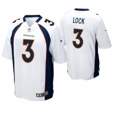 Denver Broncos #3 Drew Lock 2019 NFL Draft White Game Jersey