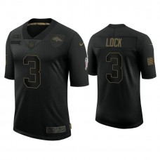 Denver Broncos #3 Drew Lock Black 2020 Salute to Service Limited Jersey