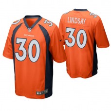 Denver Broncos #30 Phillip Lindsay Orange Game Jersey