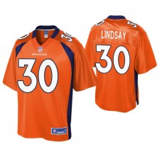 Denver Broncos #30 Phillip Lindsay Orange Pro Line Player Jersey