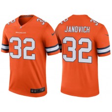 Denver Broncos #32 Andy Janovich Orange Color Rush Legend Jersey