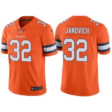 Denver Broncos #32 Andy Janovich Orange Vapor Untouchable Color Rush Limited Jersey