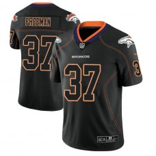 Denver Broncos #37 Royce Freeman 2018 Lights Out Color Rush Limited Black Jersey
