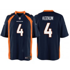 Denver Broncos #4 Case Keenum Navy Game Jersey