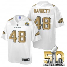 Denver Broncos #48 Shaquil Barrett White 2016 Super Bowl 50th Pro Line Fashion Jersey