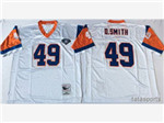 Denver Broncos #49 Dennis Smith 1994 Throwback White Jersey