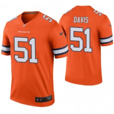 Denver Broncos #51 Todd Davis Orange Color Rush Legend Jersey