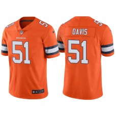 Denver Broncos #51 Todd Davis Orange Vapor Untouchable Color Rush Limited Jersey