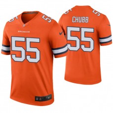 Denver Broncos #55 Bradley Chubb Orange Color Rush Legend Jersey