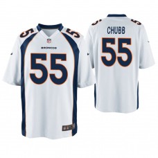 Denver Broncos #55 Bradley Chubb White Game Jersey