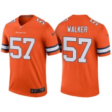 Denver Broncos #57 DeMarcus Walker Orange Color Rush Legend Jersey