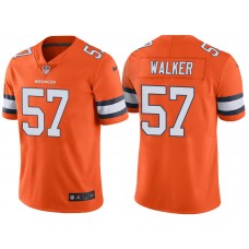 Denver Broncos #57 DeMarcus Walker Orange Vapor Untouchable Color Rush Limited Jersey