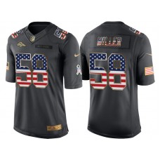 Denver Broncos #58 Von Miller Anthracite Salute to Service USA Flag Fashion Jersey