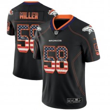 Denver Broncos #58 Von Miller Black 2018 USA Flag Fashion Color Rush Limited Jersey