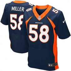 Denver Broncos #58 Von Miller Navy Blue Elite Jersey