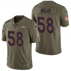 Denver Broncos #58 Von Miller Olive 2017 Salute to Service Limited Jersey
