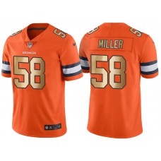 Denver Broncos #58 Von Miller Orange Gold Special Color Rush Jersey