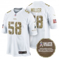Denver Broncos #58 Von Miller White Camo Salute to Service Jersey