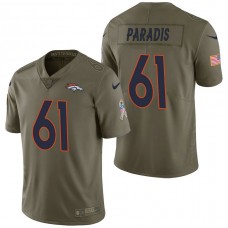 Denver Broncos #61 Matt Paradis Olive 2017 Salute to Service Limited Jersey