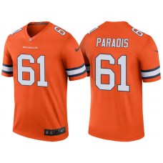 Denver Broncos #61 Matt Paradis Orange Color Rush Legend Jersey