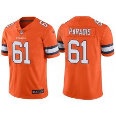 Denver Broncos #61 Matt Paradis Orange Vapor Untouchable Color Rush Limited Jersey