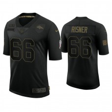 Denver Broncos #66 Dalton Risner Black 2020 Salute to Service Limited Jersey