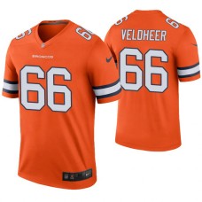 Denver Broncos #66 Jared Veldheer Orange Color Rush Legend Jersey