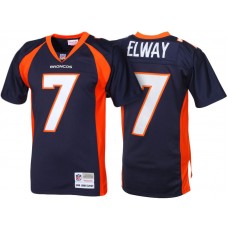 Denver Broncos #7 John Elway Navy Blue 1998 Retired Player Vintage Replica Jersey