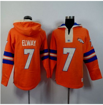 Denver Broncos #7 John Elway Orange Player Winning Method Pullover NFL Hoodie