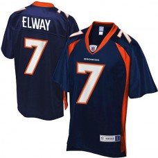 Denver Broncos #7 John Elway Pro Line Navy Blue Retired Player Jersey