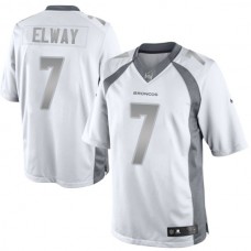 Denver Broncos #7 John Elway White Platinum Limited Jersey